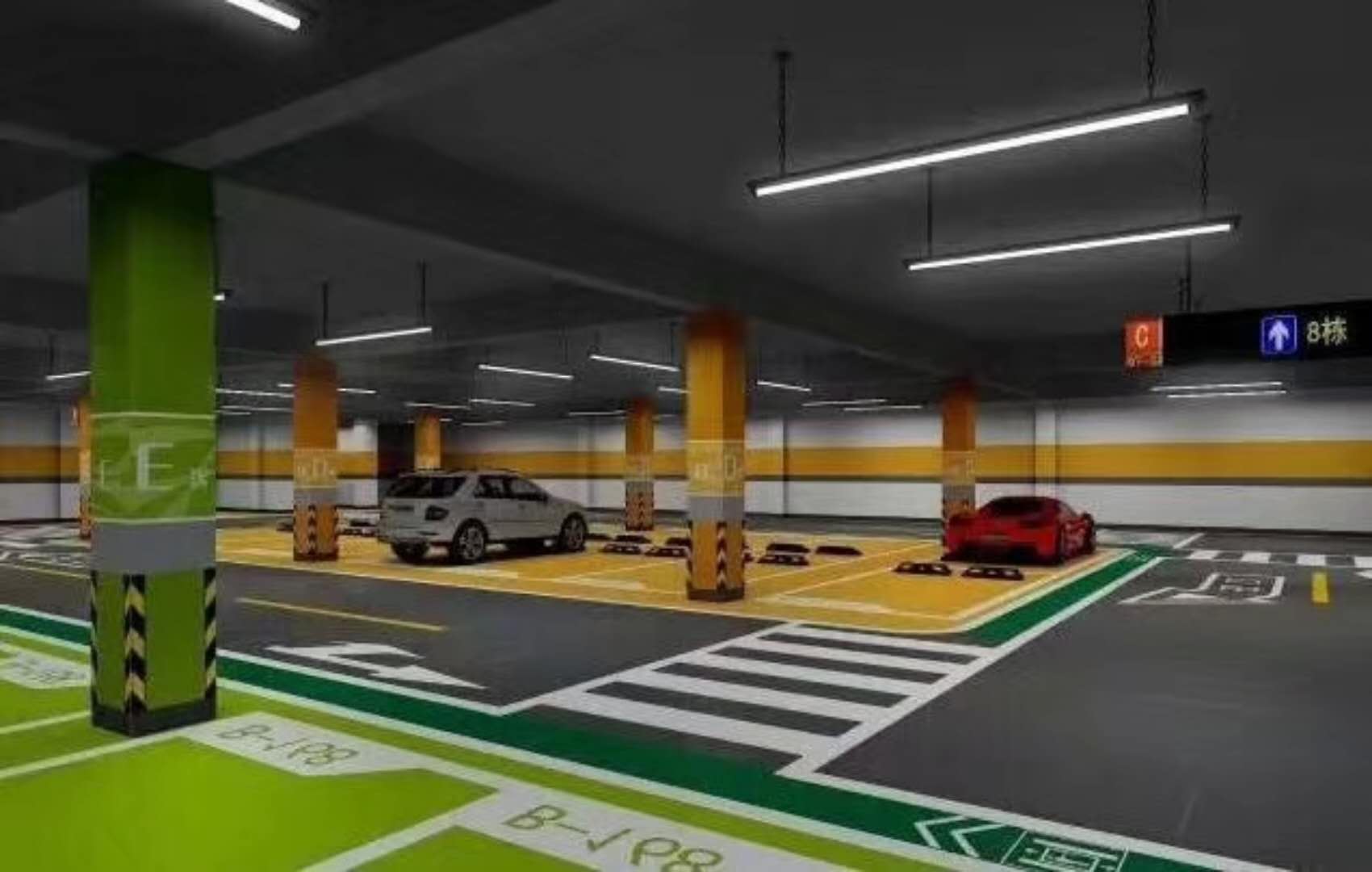 意宣表现---地下停车场效果图01|空间|家装设计|深圳意宣 - 原创作品 - 站酷 (ZCOOL)